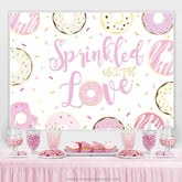 Bestreut Mit Liebe Süss Krapfen Geburtstag Party Hintergrund